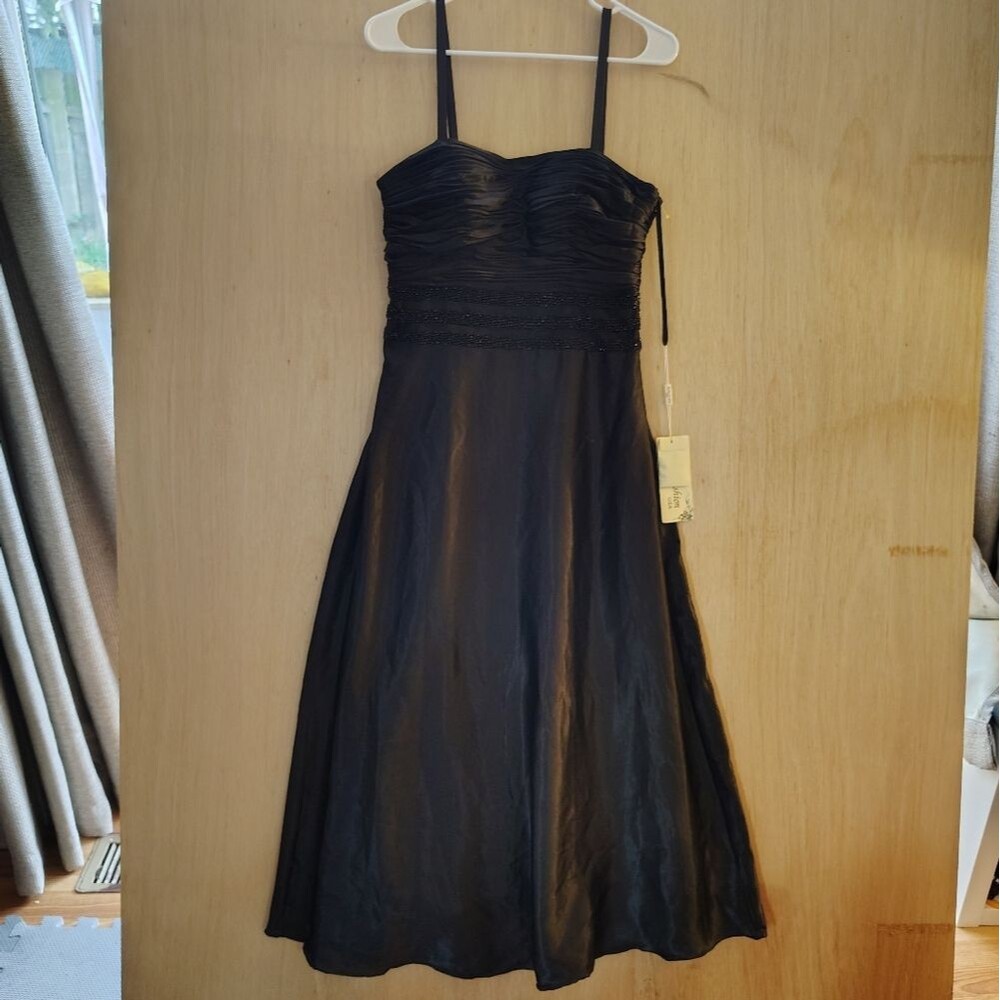 Fanny Fashion Black Midi Dress Size M NWT